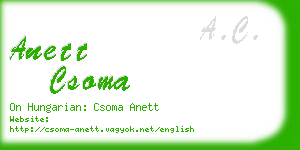 anett csoma business card